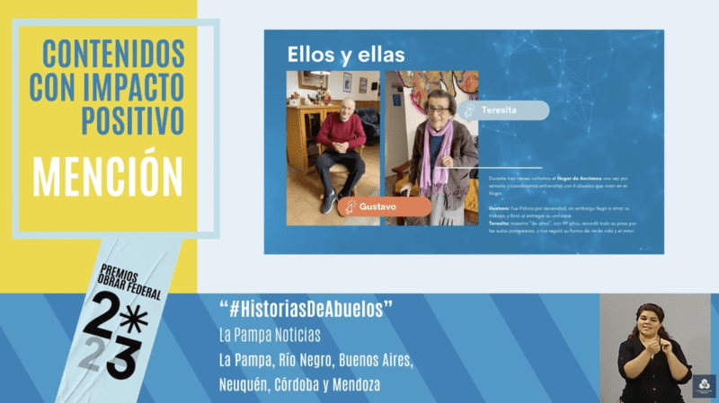 Las #HistoriasDeAbuelos de La Pampa Noticias  premiadas por el Consejo Publicitario Argentino