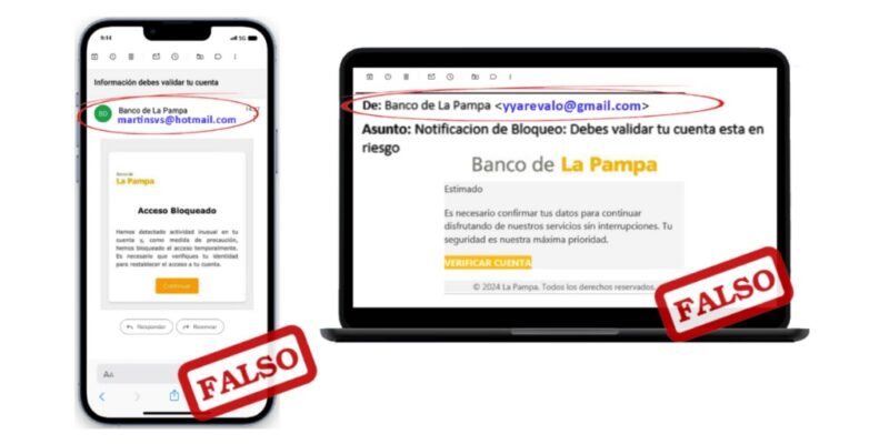 El Banco de La Pampa alerta por una nueva modalidad de estafas