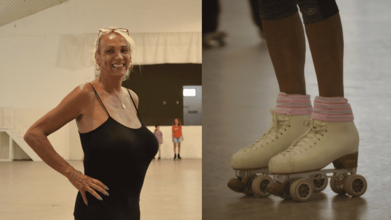 Una chica trans y unos patines