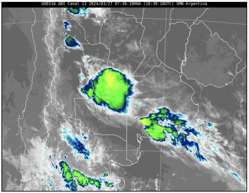 Hay alerta por tormentas fuertes para La Pampa