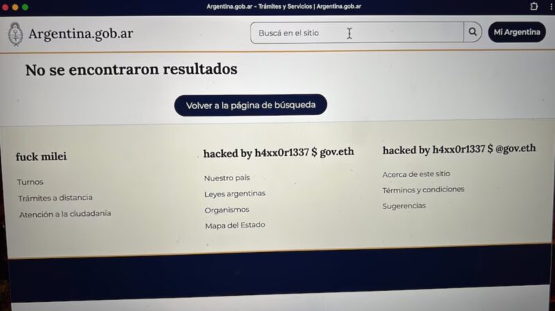 Hackeo a sitios oficiales