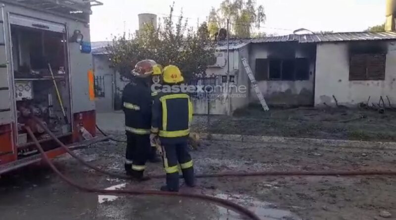 Se incendió una casa en Castex